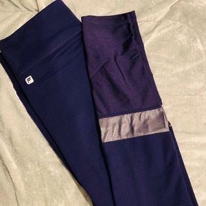 Purple tights with sheer panels